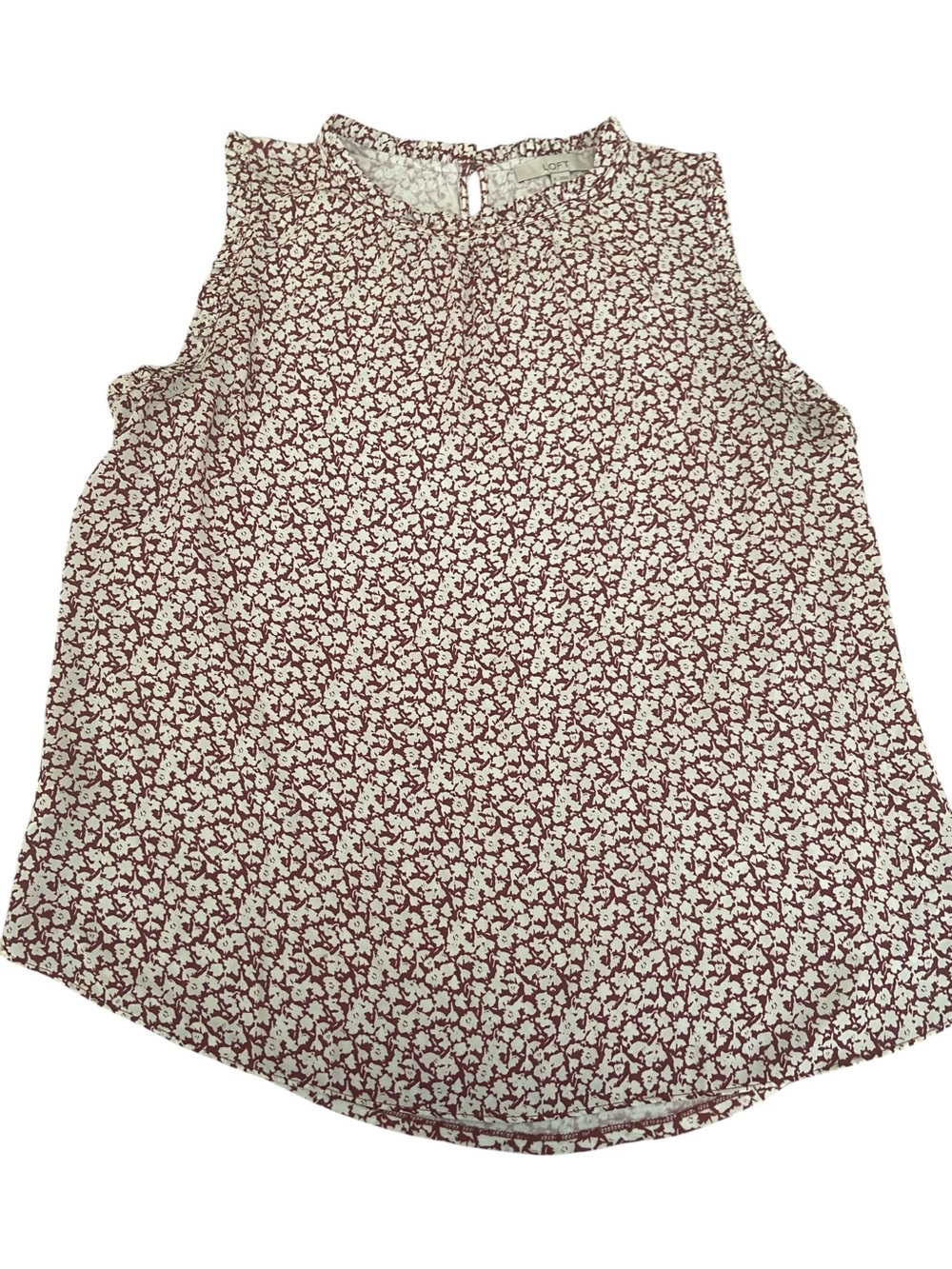 LOFT MIXED MEDIA FLORAL PRINT SHELL SIZE XL - Picture 1 of 9